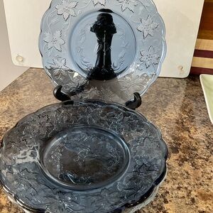 3 princess House small clates. Fantasia pattern.